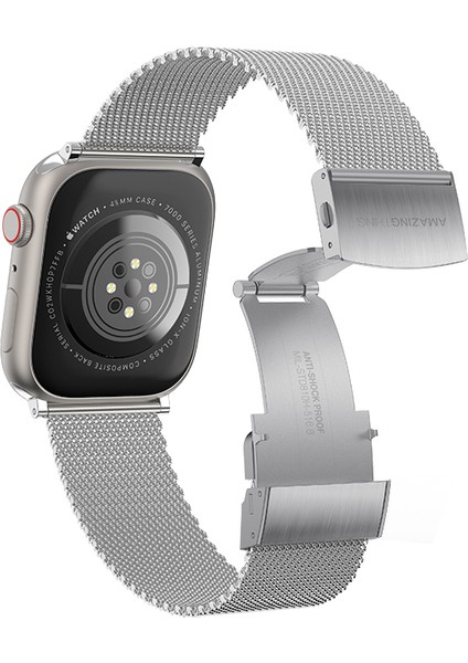 Watch 38MM Amazingthing Titan Metal Hasır Kordon Gümüş