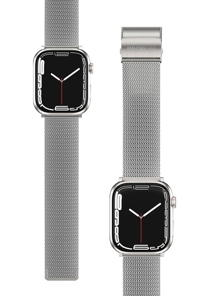Watch 38MM Amazingthing Titan Metal Hasır Kordon Gümüş