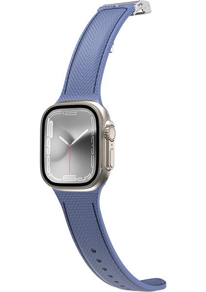 Watch Ultra 49MM Amazingthing Titan Swift Deri Dokulu Silikon Kordon Lacivert