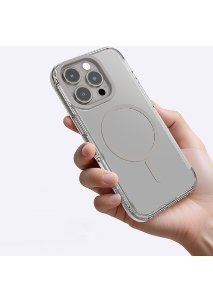 iPhone 16 Pro Max Kılıf Magsafe Özellikli Amazingthing Omni Serisi Kapak Gri