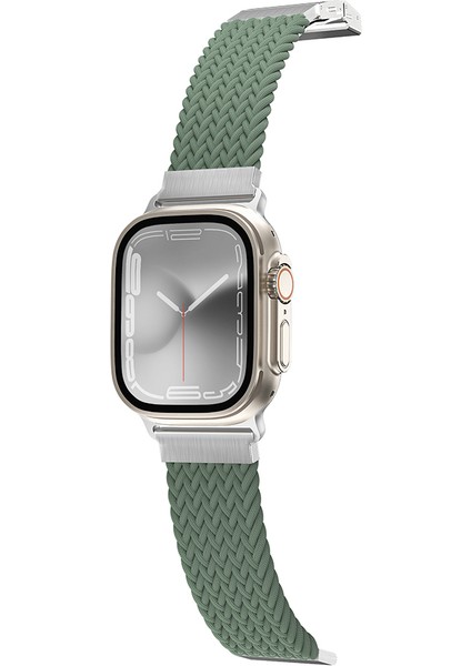 Watch 38MM Amazingthing Titan Weave 2.seri Sport Örgü Kordon Koyu Yeşil