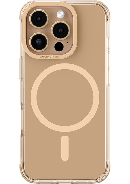 iPhone 16 Pro Max Kılıf Magsafe Özellikli Amazingthing Omni Serisi Kapak Rose Gold