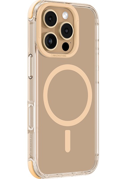 iPhone 16 Pro Max Kılıf Magsafe Özellikli Amazingthing Omni Serisi Kapak Rose Gold