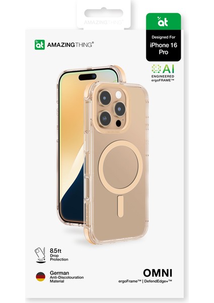 iPhone 16 Pro Max Kılıf Magsafe Özellikli Amazingthing Omni Serisi Kapak Rose Gold
