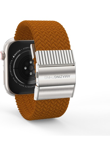 Watch 38MM Amazingthing Titan Weave Örgü Sport Kordon Kahverengi fiyatları