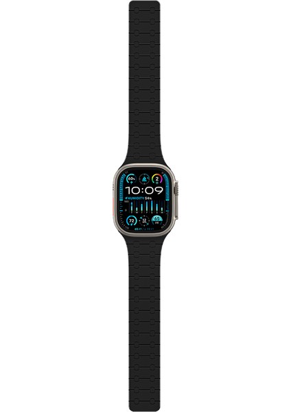 Watch 10 46MM Amazingthing Smoothie Sport Magnetik Tak Çıkar Silikon Strap Kayış Siyah-Mor fırsatları