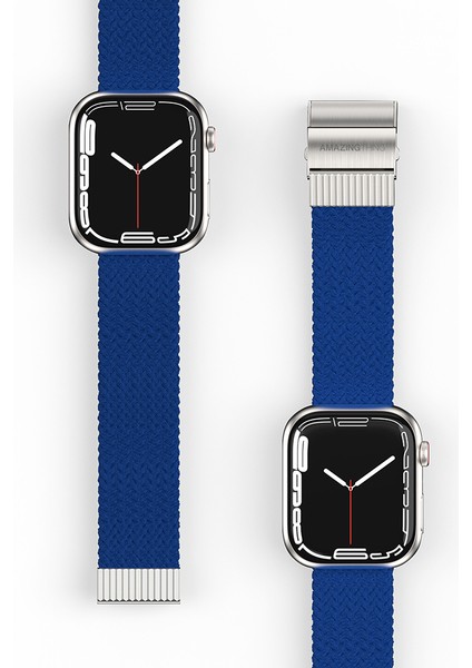 Watch 7 45MM Amazingthing Titan Weave Örgü Sport Kordon Mavi