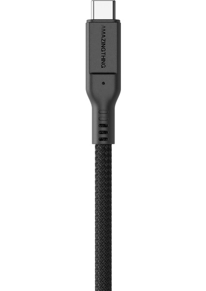 Type-C To Type-C Kablo Amazingthing Thunder Pro Usb3.2 Gen2 Pd3.1 120CM 240W 4K@60Hz Siyah