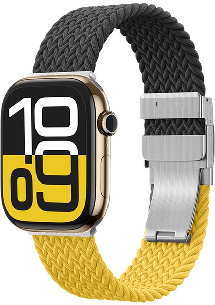 Watch 10 46MM Amazingthing Glamour Blend Hasır Kordon Siyah - Sarı