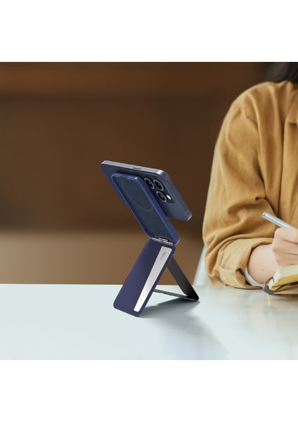 Glamour Link Fonksiyonel Çok Yönlü Standlı Magnetik Kartlık Mavi