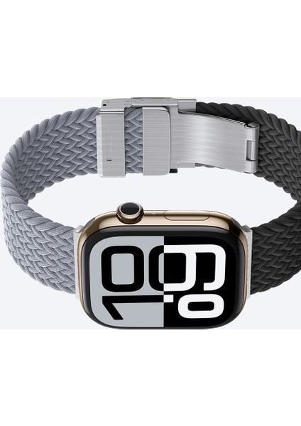 Watch 10 46MM Amazingthing Glamour Blend Hasır Kordon Siyah - Gri indirimleri