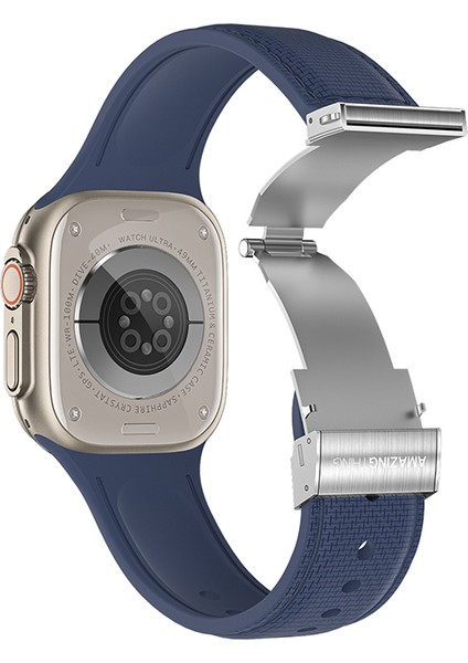 Watch 7 45MM Amazingthing Titan Swift Deri Dokulu Silikon Kordon Lacivert fiyatları