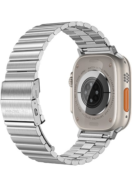 Watch 10 46MM Amazingthing Titan Steel Metal Kordon Gümüş fiyatları