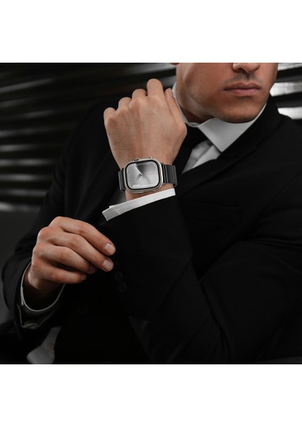 Watch Ultra 49MM Amazingthing Titan Steel Metal Kordon Siyah indirimleri