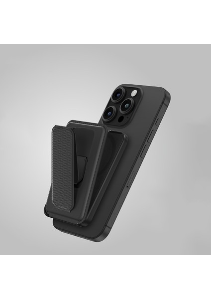Glamour Link Fonksiyonel Çok Yönlü Standlı Magnetik Kartlık Siyah