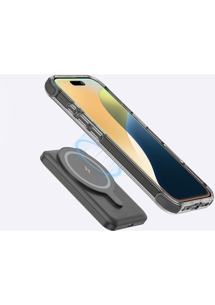 iPhone 16 Kılıf Magsafe Özellikli Standlı Kartlıklı Set Amazingthing Omni Adventure Serisi Siyah