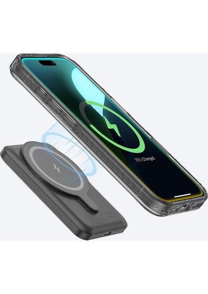 iPhone 16 Pro Max Kılıf Magsafe Şarj Özellikli Standlı Amazingthing Titan Pro Plus Kapak Siyah
