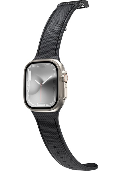 Watch 7 41MM Amazingthing Titan Swift Deri Dokulu Silikon Kordon Siyah
