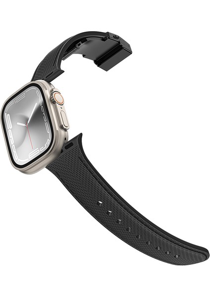 Watch 7 41MM Amazingthing Titan Swift Deri Dokulu Silikon Kordon Siyah