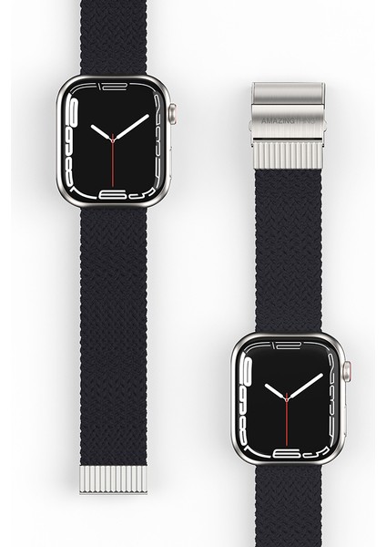 Watch 7 45MM Amazingthing Titan Weave Örgü Sport Kordon Siyah