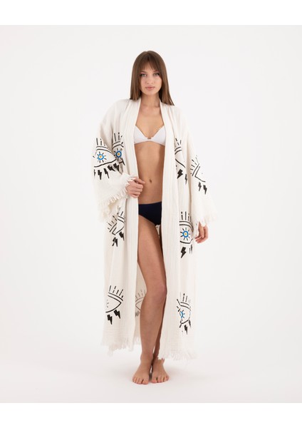 Bornoz ,plaj Kıyafeti, Kimono , Kaftan ,Sabahlık gibi Çok Amaçlı Kullanım & Şimşek Gücü