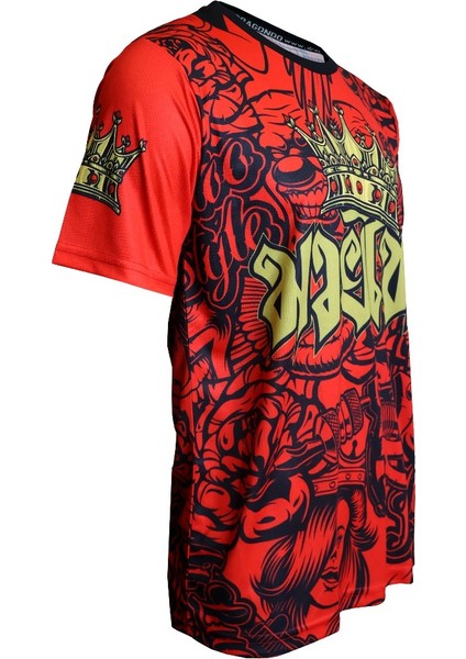 TX8598 Muaythai Tişört Dijital Baskılı Muay Thai Tişört Kırmızı modelleri
