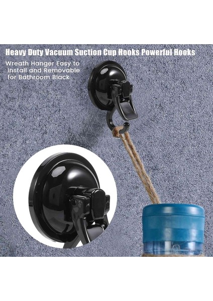 6 Paket Ağır Hizmet Tipi Vakum Vantuzlu Kancalar Güçlü Kancalar Çelenk Askısı Kurulumu Kolay ve Banyo Için Çıkarılabilir Siyah (Yurt Dışından) fırsatları