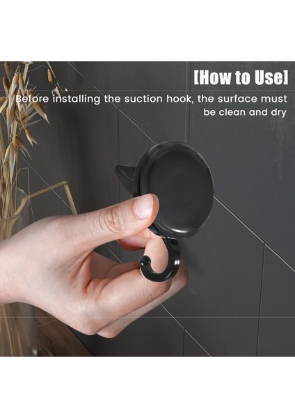 6 Paket Ağır Hizmet Tipi Vakum Vantuzlu Kancalar Güçlü Kancalar Çelenk Askısı Kurulumu Kolay ve Banyo Için Çıkarılabilir Siyah (Yurt Dışından) indirimleri