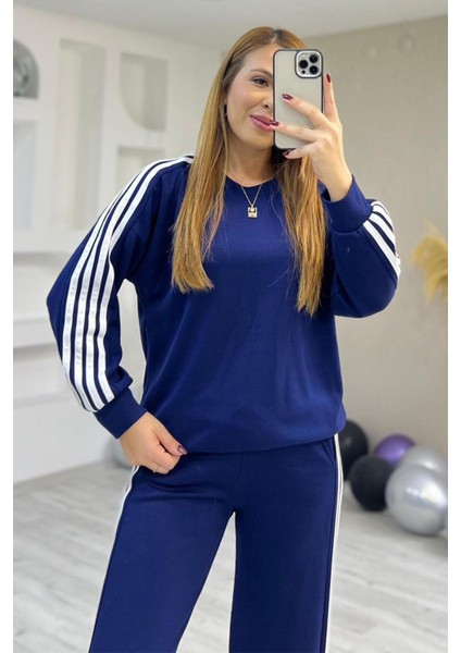 Çizgi Şeritli Rahat Eşofman Takım