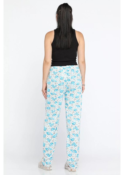 Kadın Beli Lastikli Desenli Pijama Altı