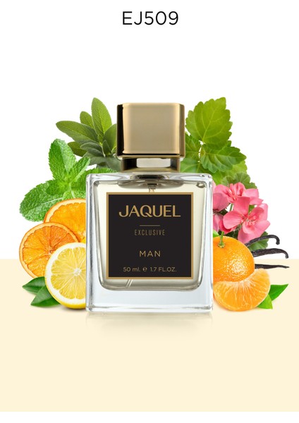 EJ509 Exclusive Erkek Parfüm 50ml, Oryantal, Nane, Elma Şekeri, Sardunya, Vanilya