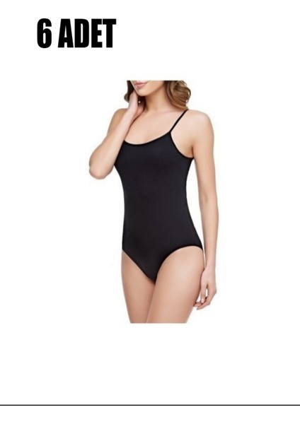 0066 Bayan Ip Askılı Çıtçıtlı Body 6 Adet