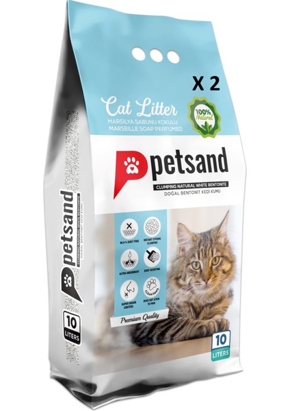 Sabun Kokulu Kedi Kumu 10LT x 2 Adet