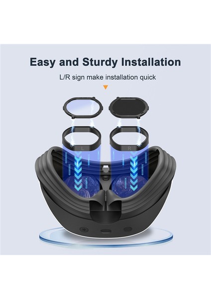 Ps Vr2 Lens Için Vr Reçeteli Lensler Miyopi Önleyici Mavi Gözlükler Psvr2 Parçaları Için Hızlı Sökme Koruma Çerçevesi (Yurt Dışından)