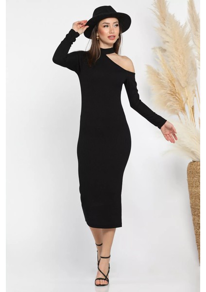 Omuz Dekolteli Likralı Elbise fiyatları