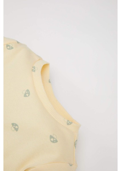 Kız Bebek Pijama Takımı Desenli Uzun Kollu Fitilli Kaşkorse Üst Beli Lastikli Uzun Alt D8294A5NS