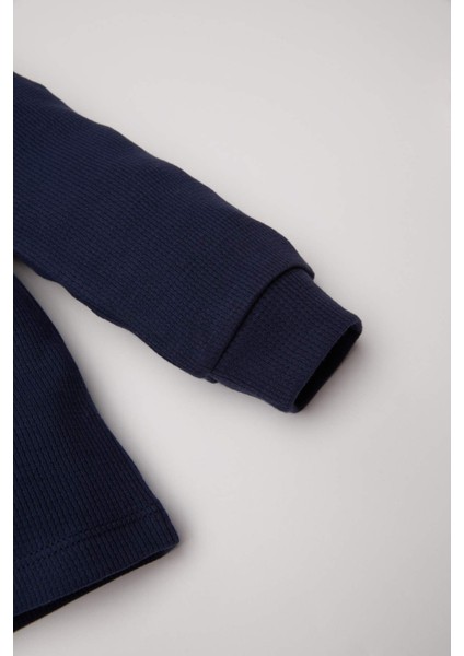 Erkek Bebek Pijama Takımı Uzun Kollu Waffle Üst Beli Lastikli Uzun Alt D6810A5NS fırsatları