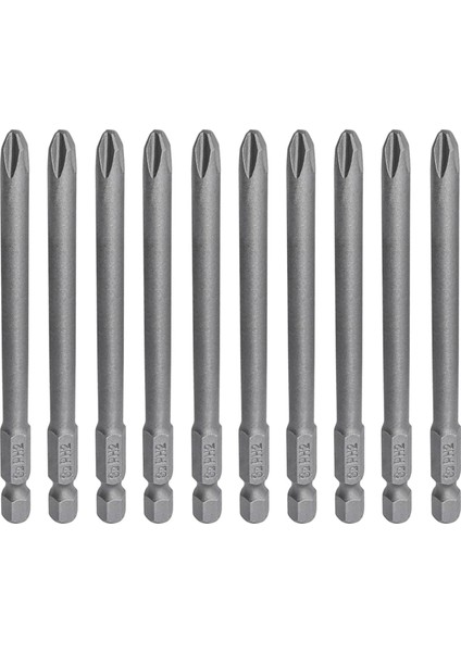 Mıknatıslı Yıldız Ph2 Bits Uç 100 mm 10'lu Set Kutulu Manyetik 1/4" Matkap Ucu 10 cm Uzunluk