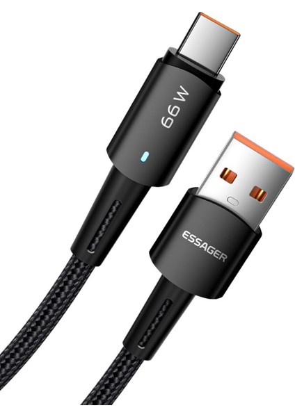 1 Metre 66W 6A USB To Type-C Süper Hızlı Data Şarj Kablosu Ultra Dayanıklı Şarj ve Data Kablosu