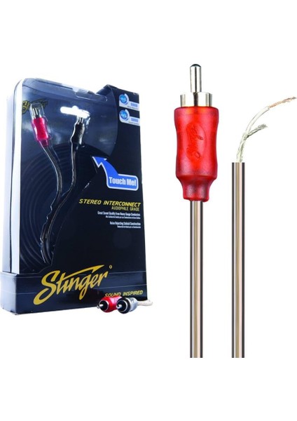 Stınger SI129 2-Kanal, Koaksiyel Krom Uç Kablo Rca