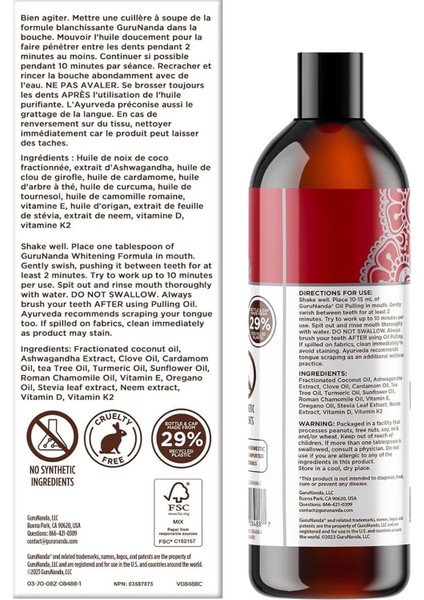 Coconut - Cinnamon Ağız Bakım Suyu 237 ml