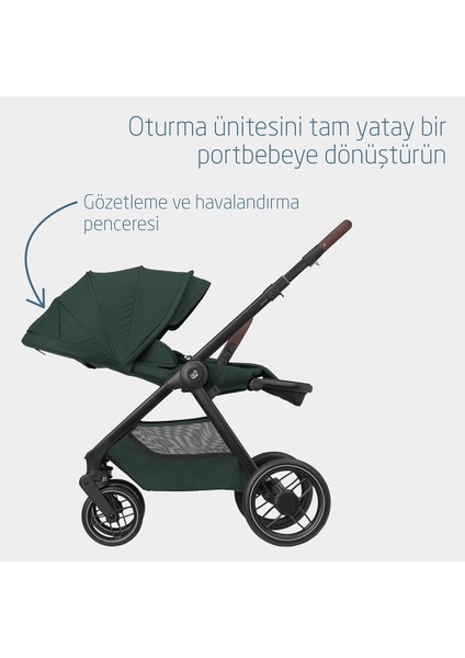 Oxford-Pebble 360 Pro Çift Yönlü Seyahat Sistem Bebek Arabası Twillic Green
