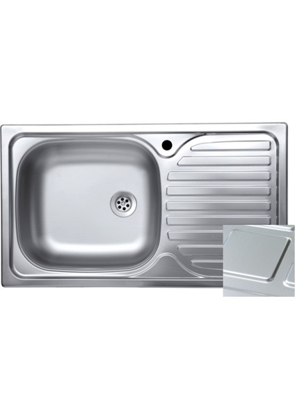 Classıc EC-140-D Sağ 43.5X76 Desenli Paslanmaz Çelik Mutfak Evyesi