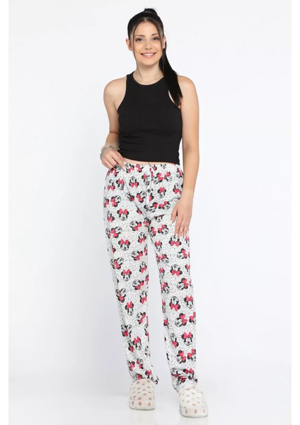 Kadın Beli Lastikli Desenli Pijama Altı