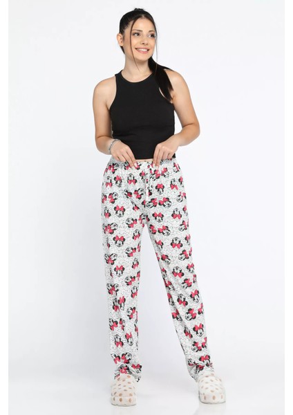 Kadın Beli Lastikli Desenli Pijama Altı