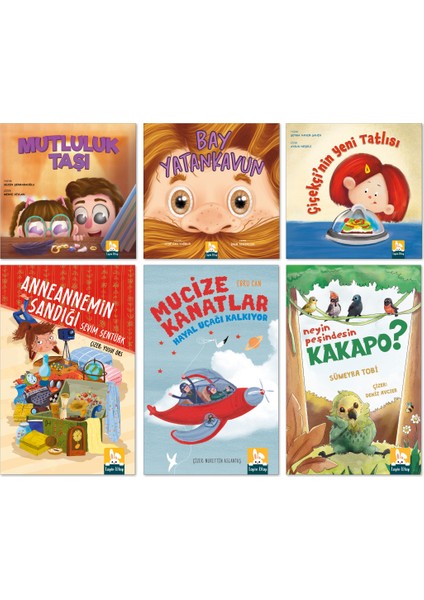 Mutluluk Taşı - Ben Yatankavun - Çiçekçi'nin Yeni Tatlısı - Anneannemin Sandığı - Mucize Kanatlar - Neyin Peşindesin Kakapo? 6 Kitap