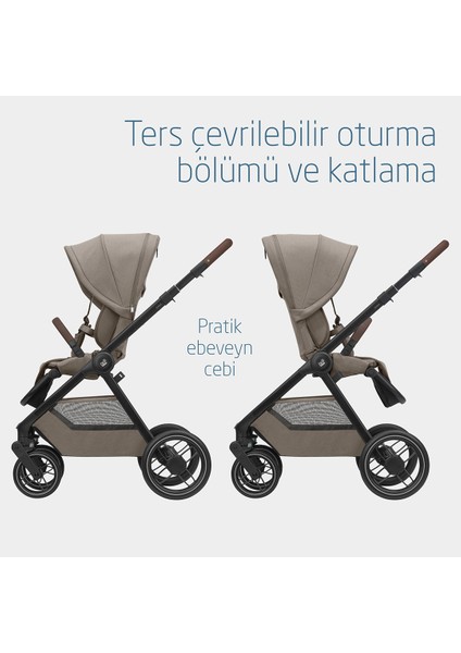 Oxford-Pebble 360 Pro Çift Yönlü Seyahat Sistem Bebek Arabası Twillic Truffle