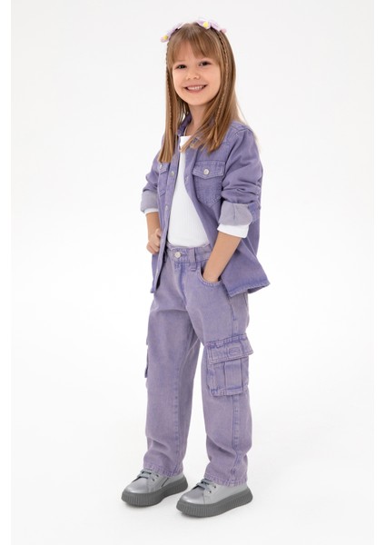 Kız Çocuk Menekşe Pantolon (Jean) 50291146-Vr037