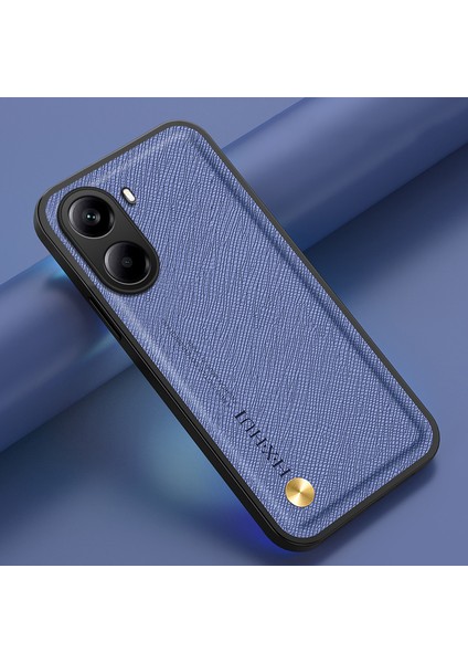 Poco X7 Pro Çapraz Desenli Pu Araba Manyetik Emme Cep Telefonu Kılıfı (Yurt Dışından)