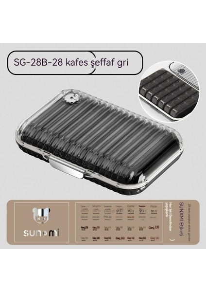 Taşınabilir Hap Kutusu - Yedi Gün Açık Mühürlü Hap Dağıtım Kutusu - Mücevher Kutusu (Yurt Dışından) modelleri